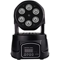 Los mejores  - Cabeza movil Luces de escenario 7x8W RGBW 4 en 1 cabezales movil DJ Lighting DMX512-Auto-Sonido activado-Master-esclavo…